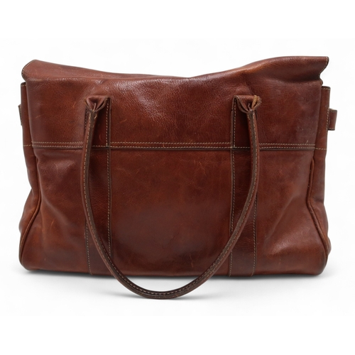 6120 - Mulberry - A tan leather Bayswater handbag, with brushed gold-tone hardware, with rolled leather han... 