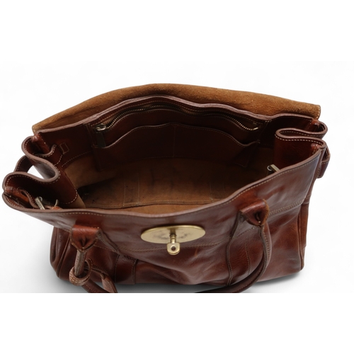 6120 - Mulberry - A tan leather Bayswater handbag, with brushed gold-tone hardware, with rolled leather han... 