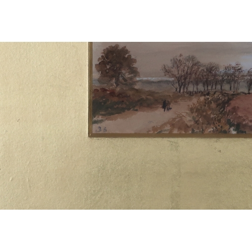 SAM BOUGH RSA (SCOTTISH 1822-1878)PLOUGHED LANDWatercolour, with white ...