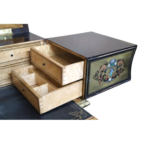 2000 - A LOUIS PHILIPPE ORMOLU MOUNTED PEWTER INLAID ROSEWOOD BOULLE LADIES WRITING DESKcirca 1840, mounts ... 