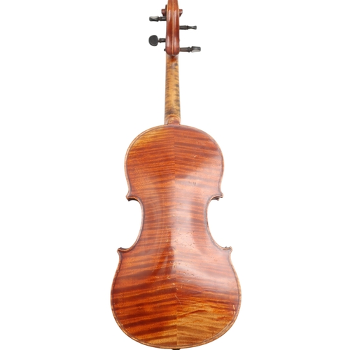 2603 - A VIOLIN OF THE FRENCH SCHOOL, c. 1900Labelled copie de J B Vuillaume rue Croix des petits champs Pa... 