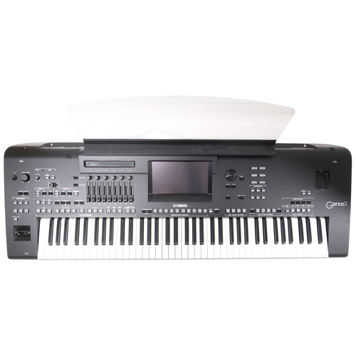2604 - A YAMAHA GENOS2 76-KEY ARRANGER WORKSTATION KEYBOARD with an instruction manual and CD, and a Yamaha... 