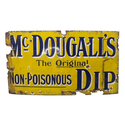 2557 - A RARE ROBERTSON'S HIGHLAND SHEEP DIP ENAMEL ADVERTISING SIGNFeaturing a depiction of sheep being ba... 