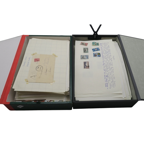 A worldwide stamp collection in 9 box files arranged in alphabetical ...