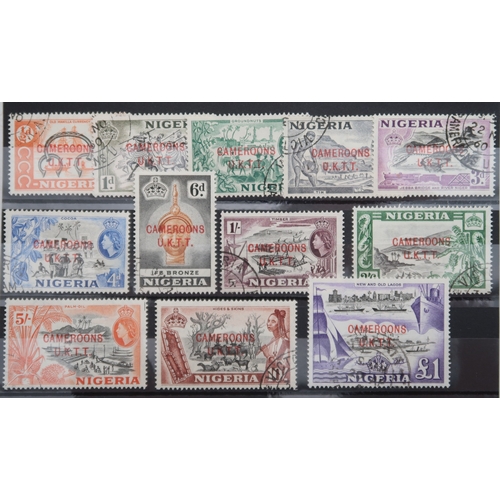 7119 - CAMEROONS TRUST TERRITORY 1960 overprint set sgT1 to sgT12 very fine used&nbsp;