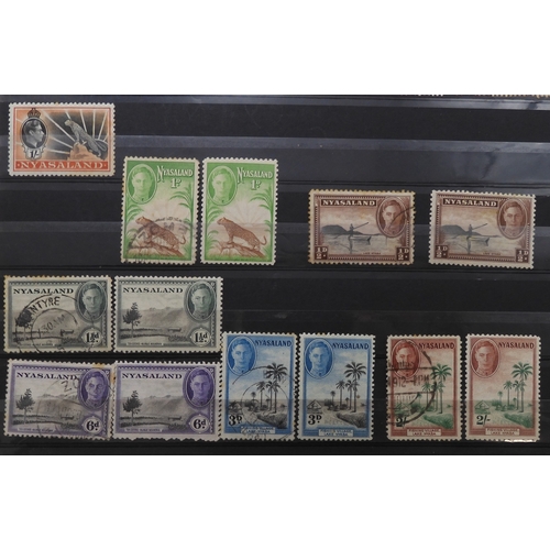 7121 - NYASALAND a collection on stock pages from 1934 to 1963 to include 1934 set mint and used, 1937 set ... 