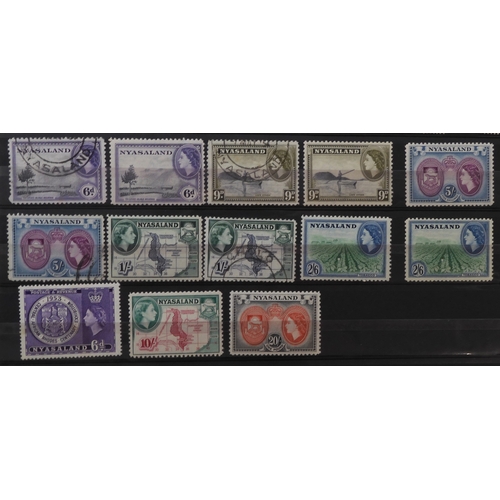 7121 - NYASALAND a collection on stock pages from 1934 to 1963 to include 1934 set mint and used, 1937 set ... 