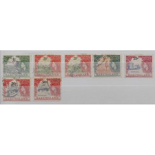 7124 - BRITISH AFRICA to include BASUTOLAND 1933 set to 1/- used and block of 4 3d mint, 1938 set to 10/- m... 