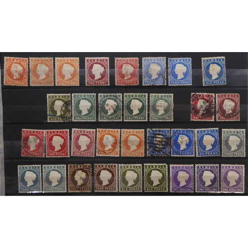 7126 - GAMBIA 1880 -1953 a fairly comprehensive collection on stock pages to include Crown C.C. watermarks ... 