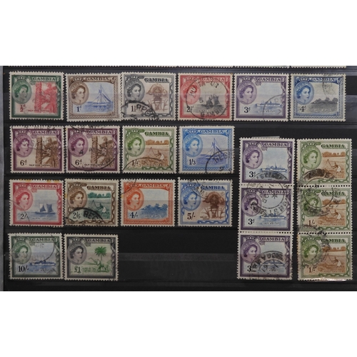 7126 - GAMBIA 1880 -1953 a fairly comprehensive collection on stock pages to include Crown C.C. watermarks ... 