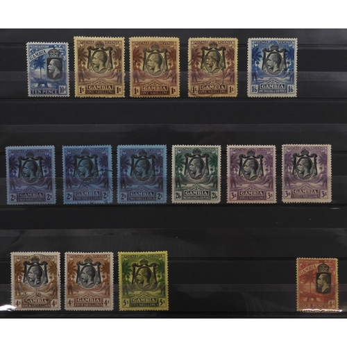 7126 - GAMBIA 1880 -1953 a fairly comprehensive collection on stock pages to include Crown C.C. watermarks ... 