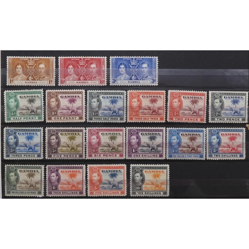 7126 - GAMBIA 1880 -1953 a fairly comprehensive collection on stock pages to include Crown C.C. watermarks ... 