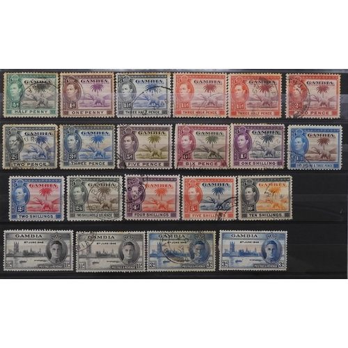 7126 - GAMBIA 1880 -1953 a fairly comprehensive collection on stock pages to include Crown C.C. watermarks ... 