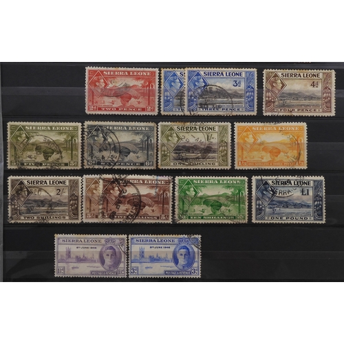 7127 - SIERRA LEONE a collection on three stock pages to include 6d x 3 no watermark, 1872 sg8 x 2 sg10 use... 