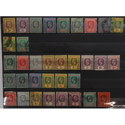 7128 - NORTHERN NIGERIA a collection from 1900 to 1912 to include 1902 sg17 2/6 x2 used, sg18 10/- used, 19... 