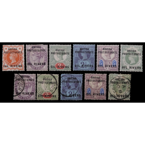 7129 - NIGERIA including , LAGOS, OIL RIVER and NIGER COAST on stock book pages to include LAGOS sg10 sg11 ... 