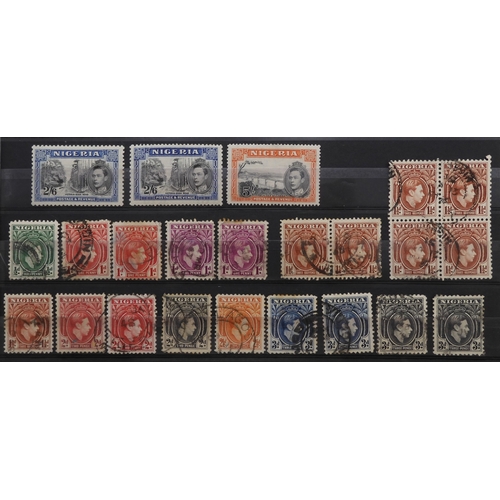 7129 - NIGERIA including , LAGOS, OIL RIVER and NIGER COAST on stock book pages to include LAGOS sg10 sg11 ... 