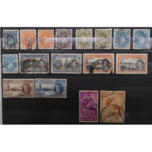 7129 - NIGERIA including , LAGOS, OIL RIVER and NIGER COAST on stock book pages to include LAGOS sg10 sg11 ... 