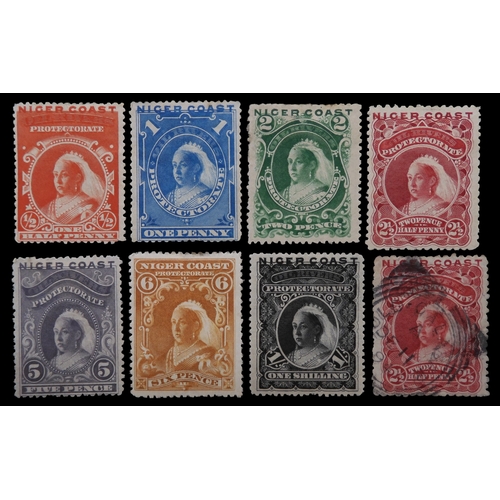 7129 - NIGERIA including , LAGOS, OIL RIVER and NIGER COAST on stock book pages to include LAGOS sg10 sg11 ... 