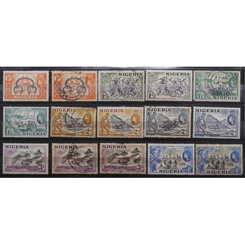 7129 - NIGERIA including , LAGOS, OIL RIVER and NIGER COAST on stock book pages to include LAGOS sg10 sg11 ... 