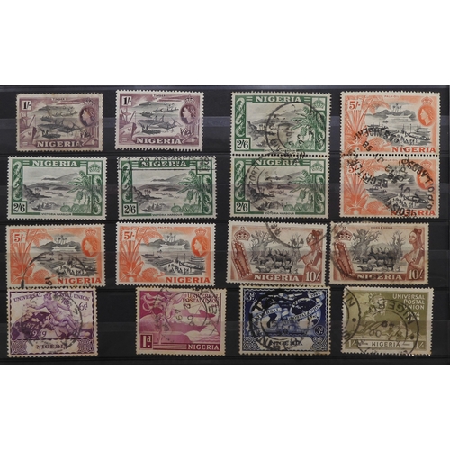 7129 - NIGERIA including , LAGOS, OIL RIVER and NIGER COAST on stock book pages to include LAGOS sg10 sg11 ... 