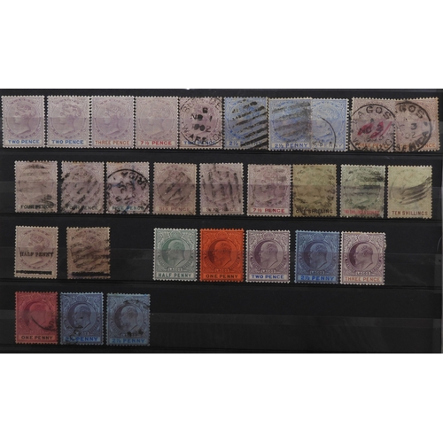 7129 - NIGERIA including , LAGOS, OIL RIVER and NIGER COAST on stock book pages to include LAGOS sg10 sg11 ... 