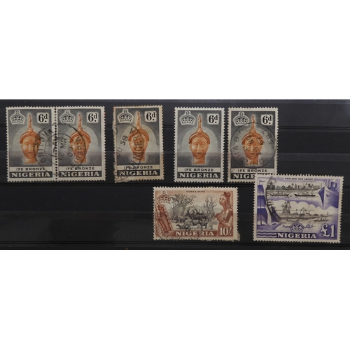 7129 - NIGERIA including , LAGOS, OIL RIVER and NIGER COAST on stock book pages to include LAGOS sg10 sg11 ... 