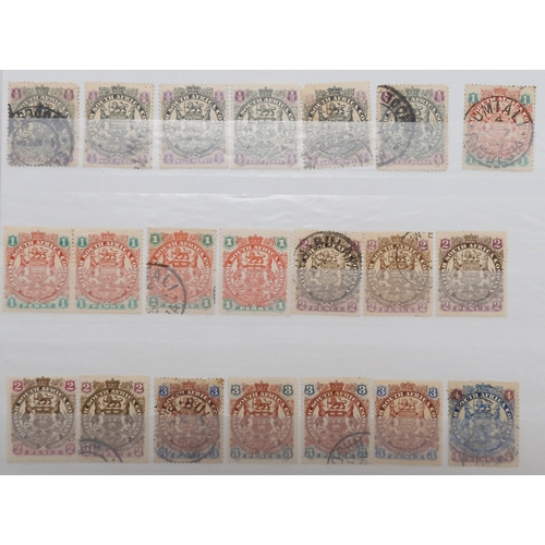 7130 - RHODESIA 1892 to 1909 on stock pages to include 1d, 1/-, both 2/6 mint (sg6 unused), used to £1 = po... 