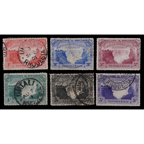 7133 - RHODESIA 1903 set sg94 -sg99 Victoria Falls very fine used with circular date stamp used, 5d mint, 2... 