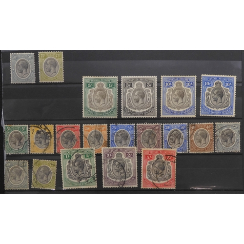 7137 - TANGANYIKA 1922-1924  mint to 2/- (2/- watermark Sideways), used to 3/- (1/-, 2/-, 3/- watermarks si... 