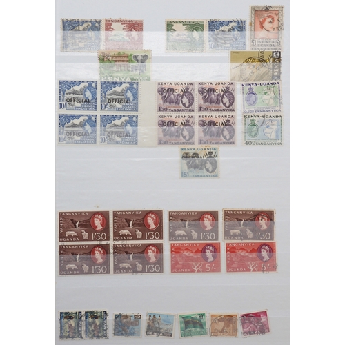 7140 - KENYA UGANDA TANGANYIKA a collection on 5 stock book pages, a bit messy but with many gems, noted 18... 
