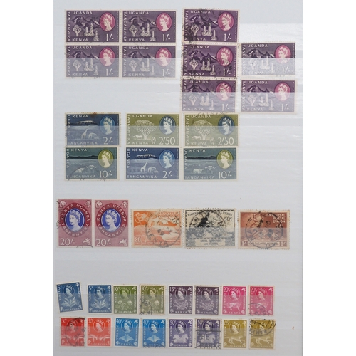 7140 - KENYA UGANDA TANGANYIKA a collection on 5 stock book pages, a bit messy but with many gems, noted 18... 