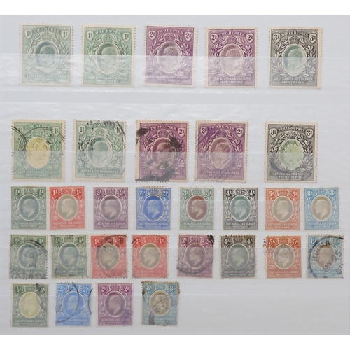 7140 - KENYA UGANDA TANGANYIKA a collection on 5 stock book pages, a bit messy but with many gems, noted 18... 