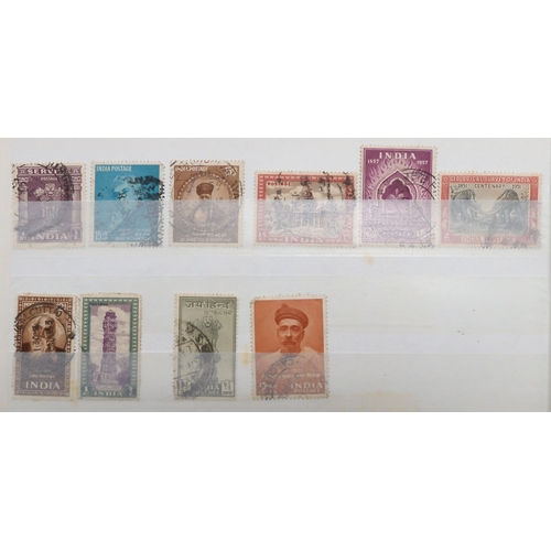 7144 - INDIA a collection on six stock book pages with many good stamps, noted 1854 4 ANNAS x 4 cut to shap... 