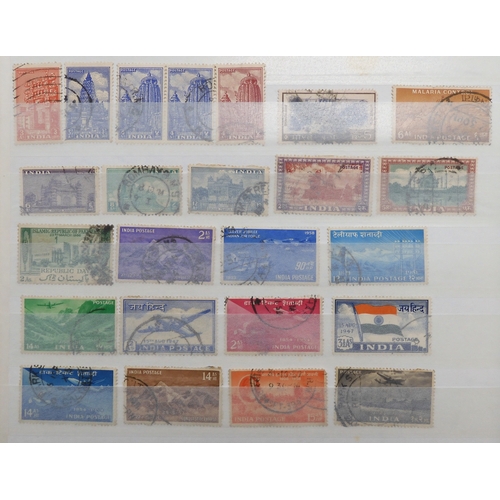 7144 - INDIA a collection on six stock book pages with many good stamps, noted 1854 4 ANNAS x 4 cut to shap... 