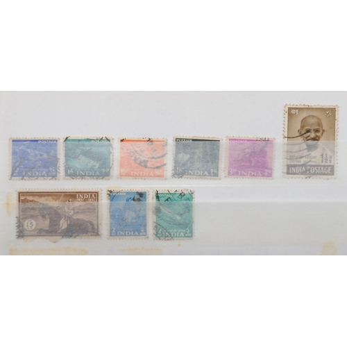7144 - INDIA a collection on six stock book pages with many good stamps, noted 1854 4 ANNAS x 4 cut to shap... 