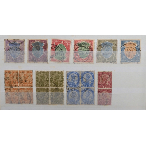 7144 - INDIA a collection on six stock book pages with many good stamps, noted 1854 4 ANNAS x 4 cut to shap... 