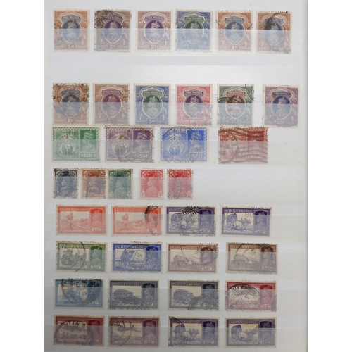 7144 - INDIA a collection on six stock book pages with many good stamps, noted 1854 4 ANNAS x 4 cut to shap... 