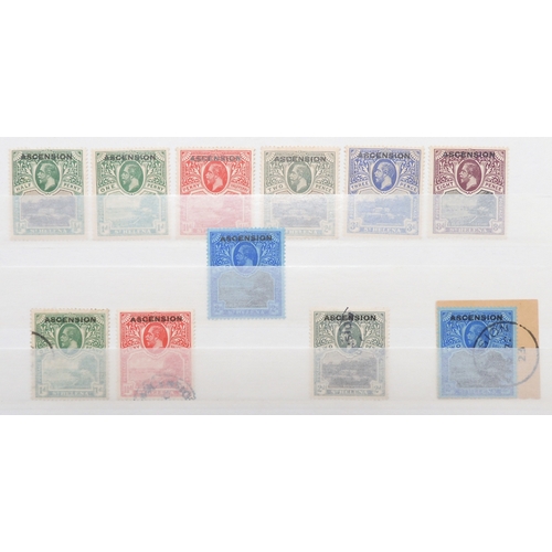 7147 - Ascension Island a collection on stock book pages including the 1922 set to 2/- mint plus 1d, 1½d,  ... 