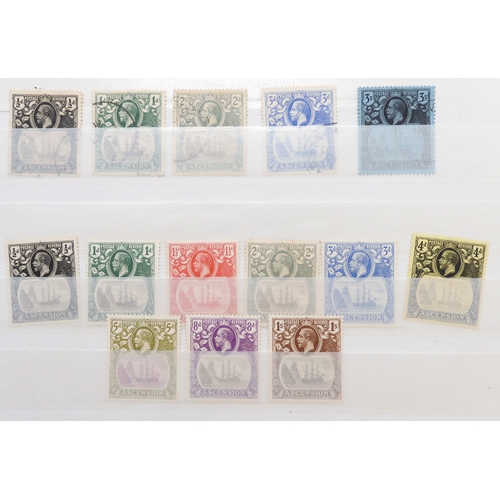 7147 - Ascension Island a collection on stock book pages including the 1922 set to 2/- mint plus 1d, 1½d,  ... 