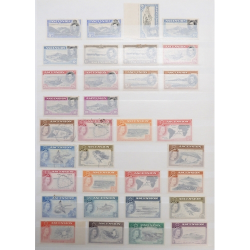 7147 - Ascension Island a collection on stock book pages including the 1922 set to 2/- mint plus 1d, 1½d,  ... 