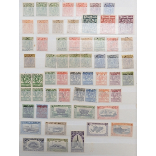 7148 - FALKLAND ISLANDS from 1891 to 1952 on stock book pages including 1897 set mint and some colours and ... 