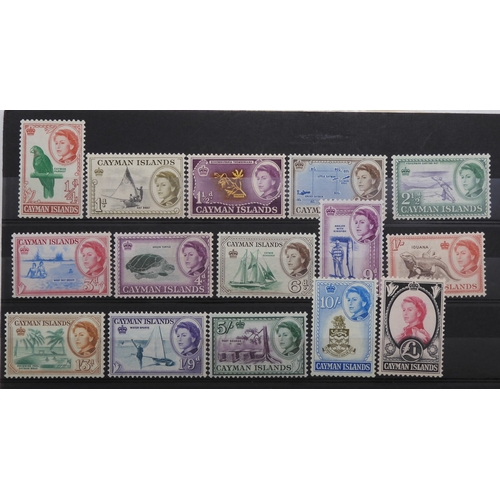 7152 - CAYMAN ISLANDS a collection on 5 stock book pages to include 1900 ½d and 1d used and mint with a blo... 