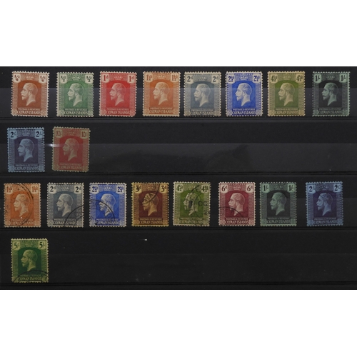 7152 - CAYMAN ISLANDS a collection on 5 stock book pages to include 1900 ½d and 1d used and mint with a blo... 