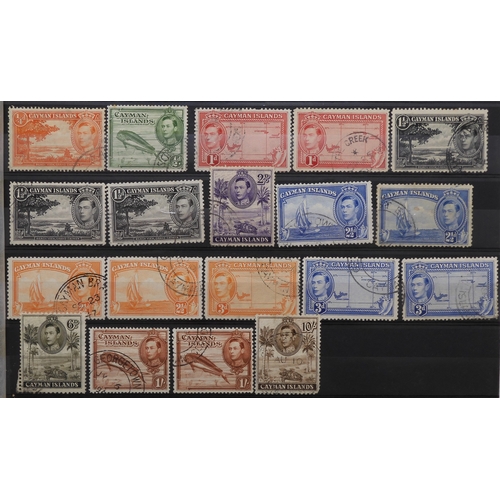7152 - CAYMAN ISLANDS a collection on 5 stock book pages to include 1900 ½d and 1d used and mint with a blo... 