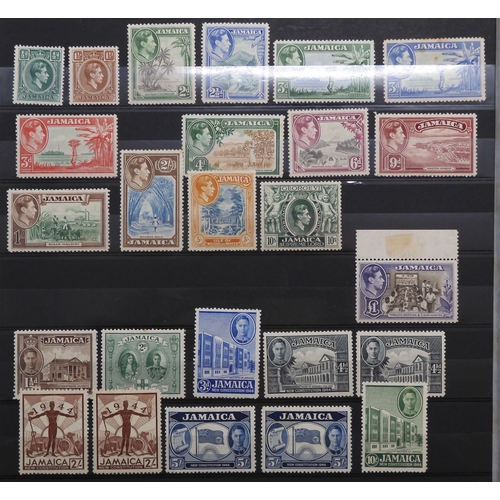 7153 - JAMAICA, TURKS & CAICOS ISLANDS a collection on 7 stock book pages with JAMAICA 1870 1/- and 2/-... 