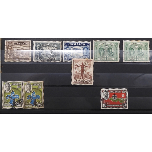 7153 - JAMAICA, TURKS & CAICOS ISLANDS a collection on 7 stock book pages with JAMAICA 1870 1/- and 2/-... 