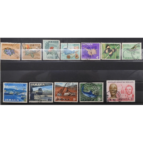 7153 - JAMAICA, TURKS & CAICOS ISLANDS a collection on 7 stock book pages with JAMAICA 1870 1/- and 2/-... 