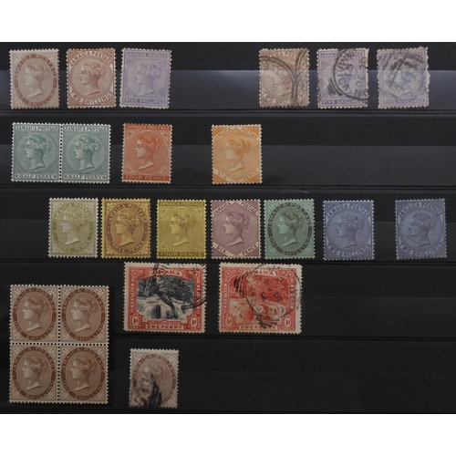 7153 - JAMAICA, TURKS & CAICOS ISLANDS a collection on 7 stock book pages with JAMAICA 1870 1/- and 2/-... 