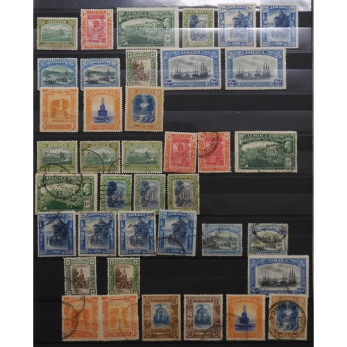 7153 - JAMAICA, TURKS & CAICOS ISLANDS a collection on 7 stock book pages with JAMAICA 1870 1/- and 2/-... 